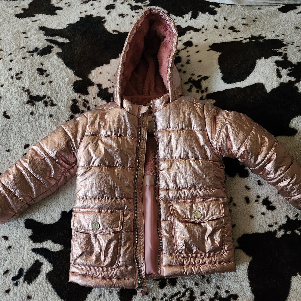 Cat & Jack Shiny Pink Hooded Jacket